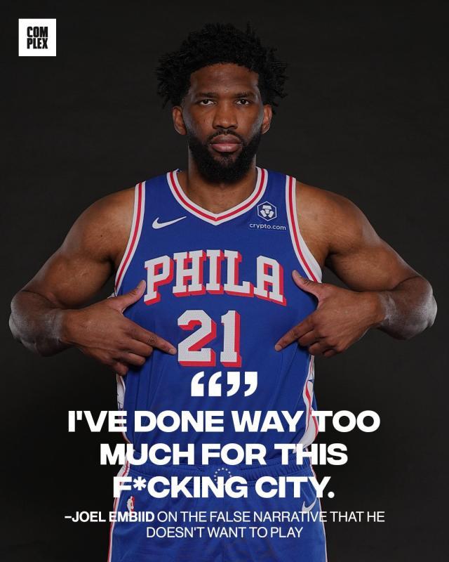 皇冠体育-恩比德怼费城球迷：我曾经不惜身体打球就换来这些